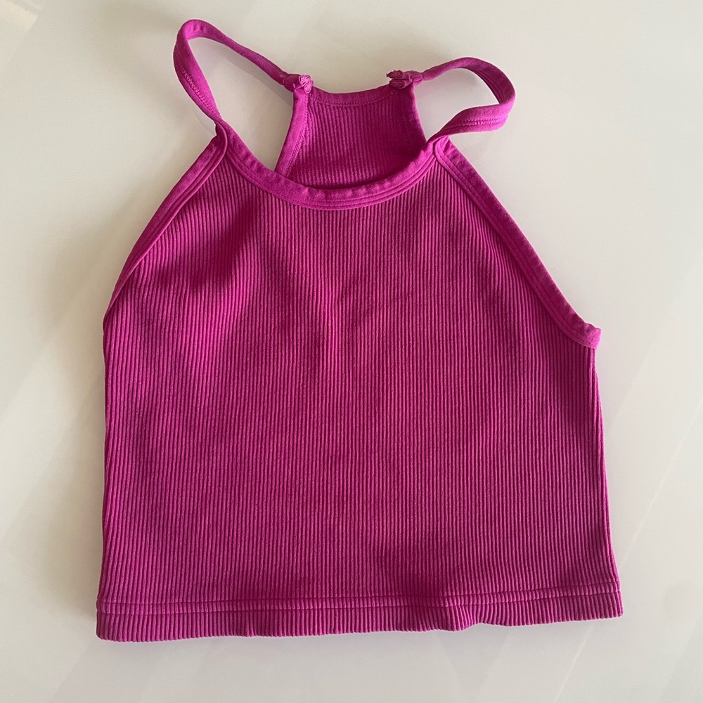 Happiness Runs Crop Tank, seamless active tank